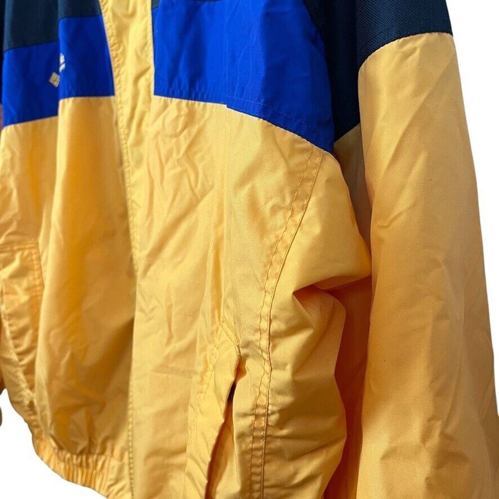 Columbia Mens Yellow Blue Bugaboo Full Zip Jacket Nylon Hiking Camping sz XL - Picture 8 of 12
